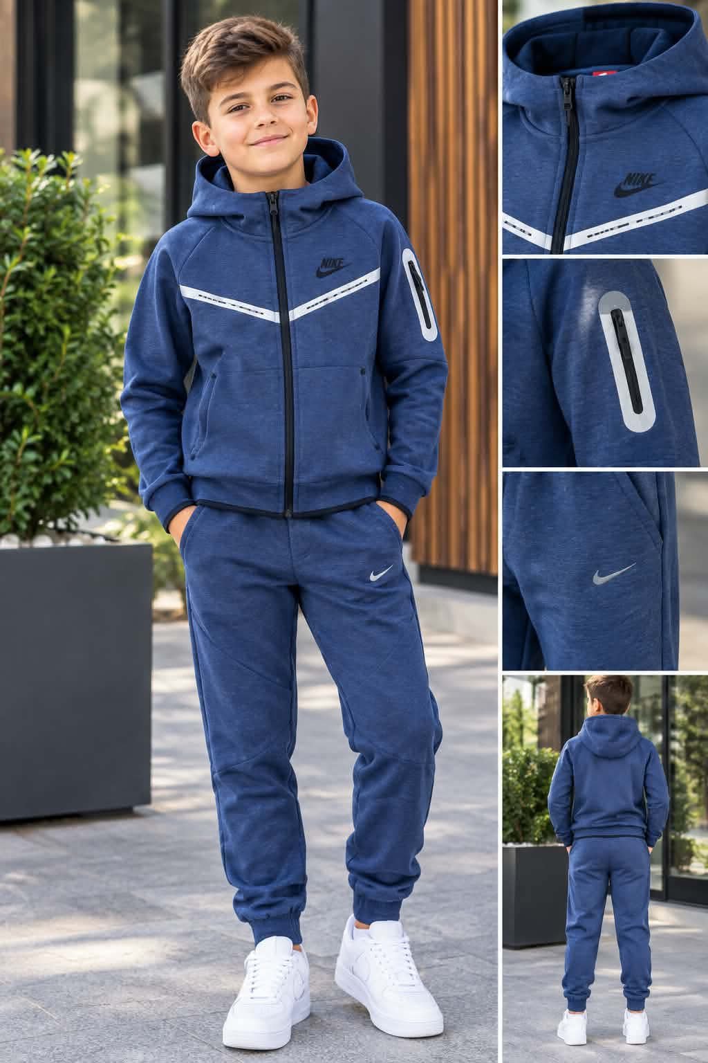 Nike Tech Fleece детски анцуг, суитшърт с качулка и долнище